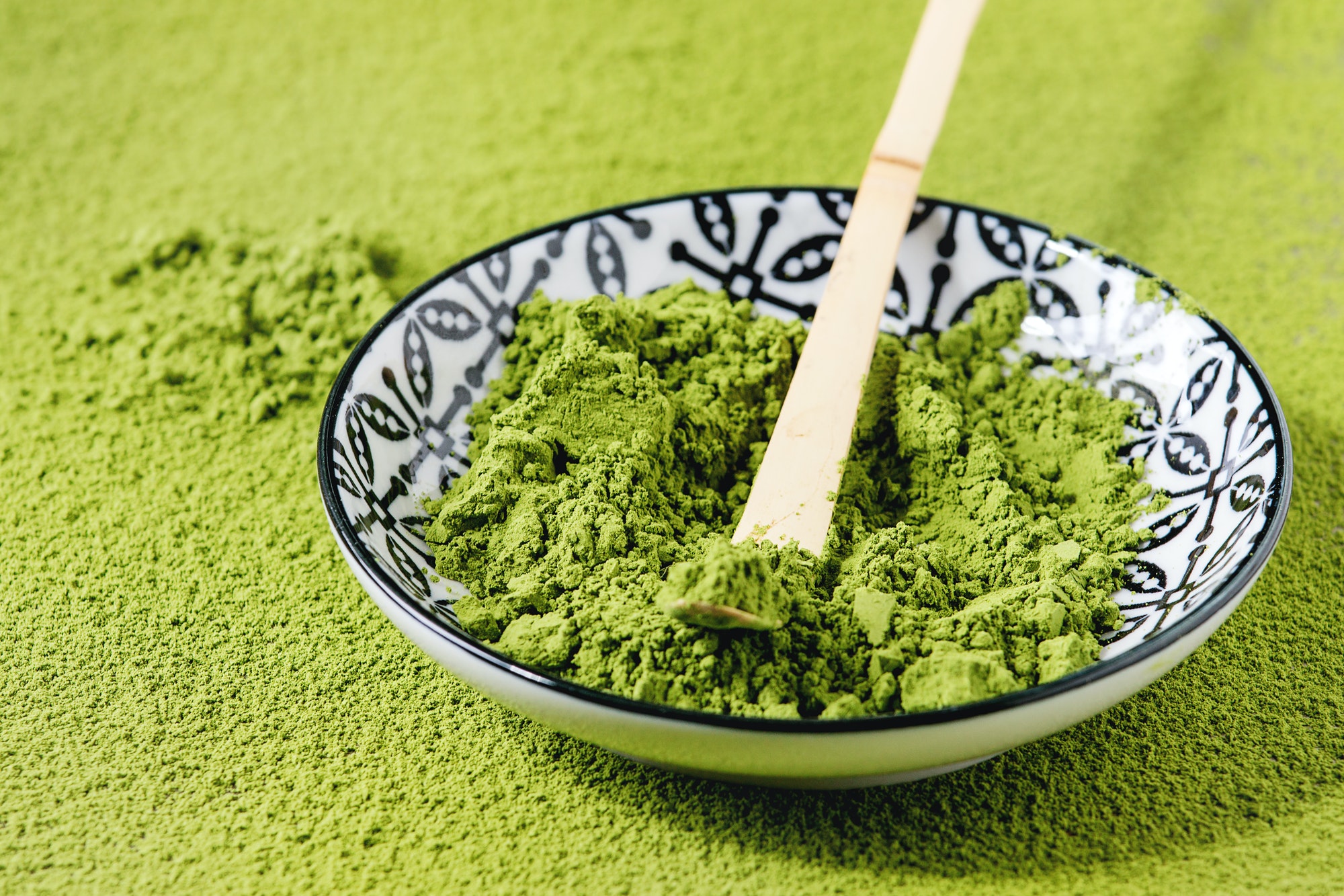 Green tea matcha powder