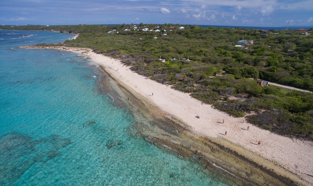 Vue aérienne de Saint-François, Guadeloupe, plage, anform